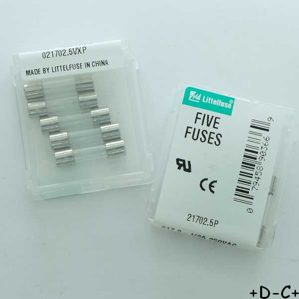 Fusible 2A5 rapide 5x20mm verre 250V 021702.5VXP Littelfuse (boite de 10)