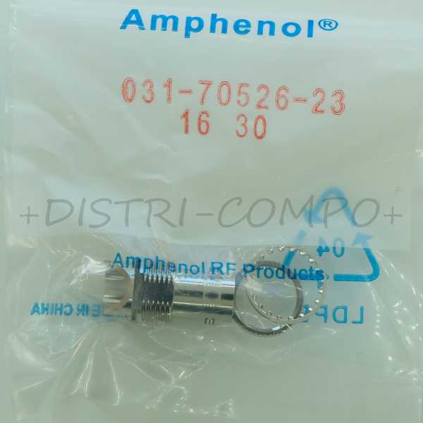 Connecteur BNC femelle 75ohm 12GHz PCB à souder 031-70526-23 Amphenol RF