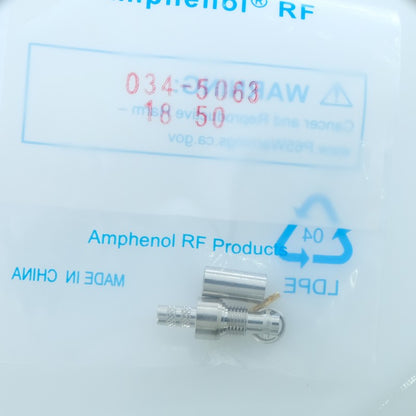 Connecteur HD-BNC femelle à sertir 6GHz 50Ohm RG55-142-223-400 034-5063 Amphenol - Distri-Compo