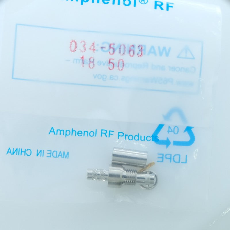 Connecteur HD-BNC femelle à sertir 6GHz 50Ohm RG55-142-223-400 034-5063 Amphenol - Distri-Compo