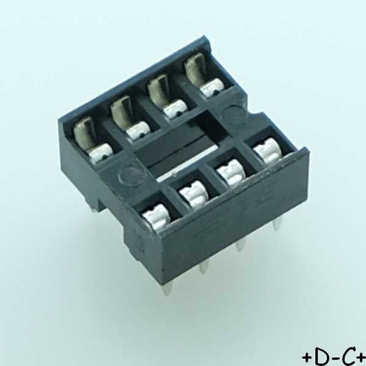 Support double contact 8 broches 7.62mm 2.54mm 1-2199298-2 TE RoHS