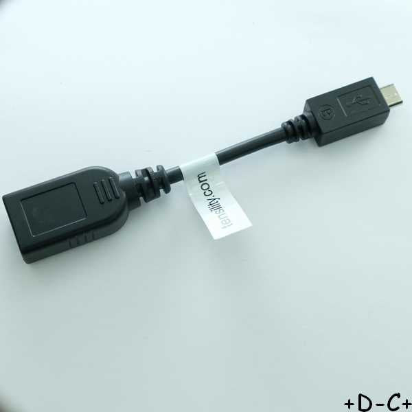 Cordon USB A femelle vers USB B micro mâle 28AWG 10cm 10-00650 Tensility - Distri-Compo