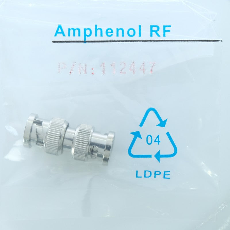 Adaptateur BNC mâle BNC mâle 50ohm 112447 Amphenol RF - Distri-Compo