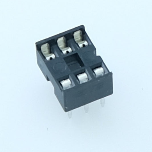 Support double contact 6 broches 7.62mm 2.54mm 1-2199298-1 TE