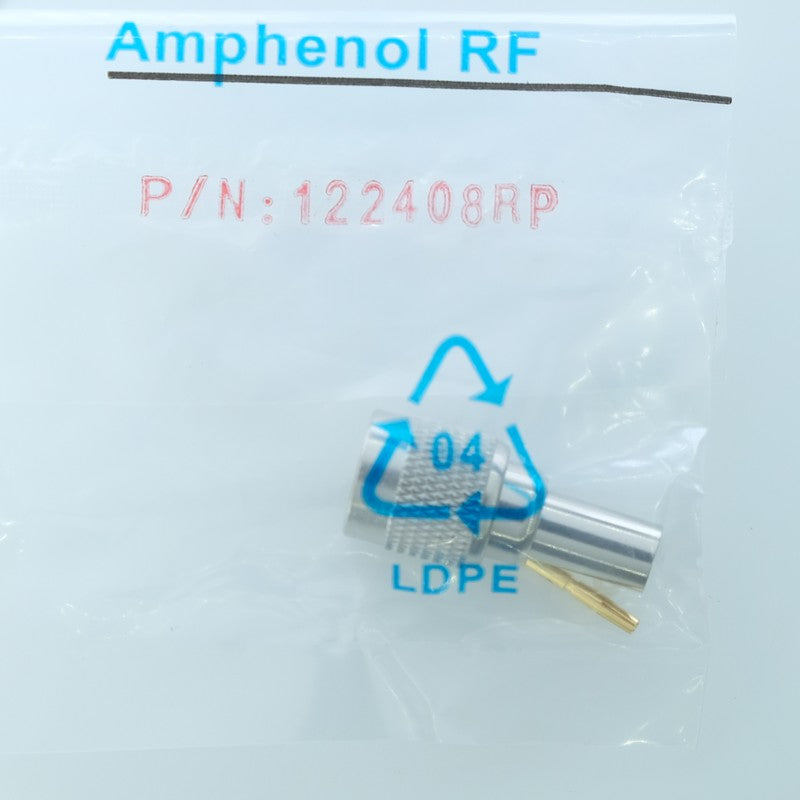 Connecteur RP-TNC mâle 50ohm 11GHz à sertir RG-8X LMR240 122408RP Amphenol RF - Distri-Compo