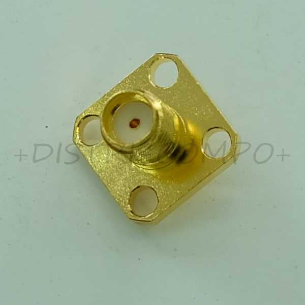 Embase SMA femelle 50ohm à souder 12.4GHz 132166 Amphenol