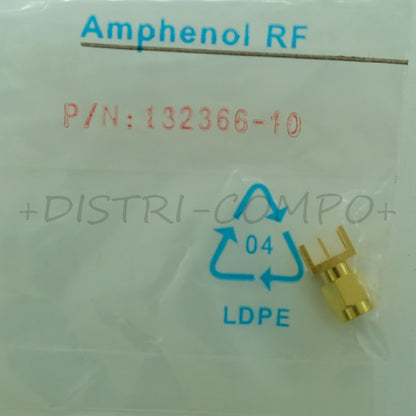 Embase SMA mâle 50ohm 18GHz 132366-10 Amphenol