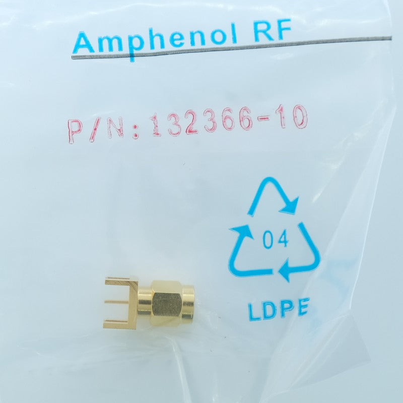 Embase SMA mâle 50ohm 18GHz 132366-10 Amphenol - Distri-Compo