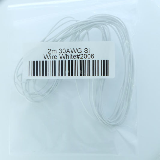 Fil de raccordement silicone 30AWG 600V 0.8mm 0.8A 2m blanc 2006 Adafruit