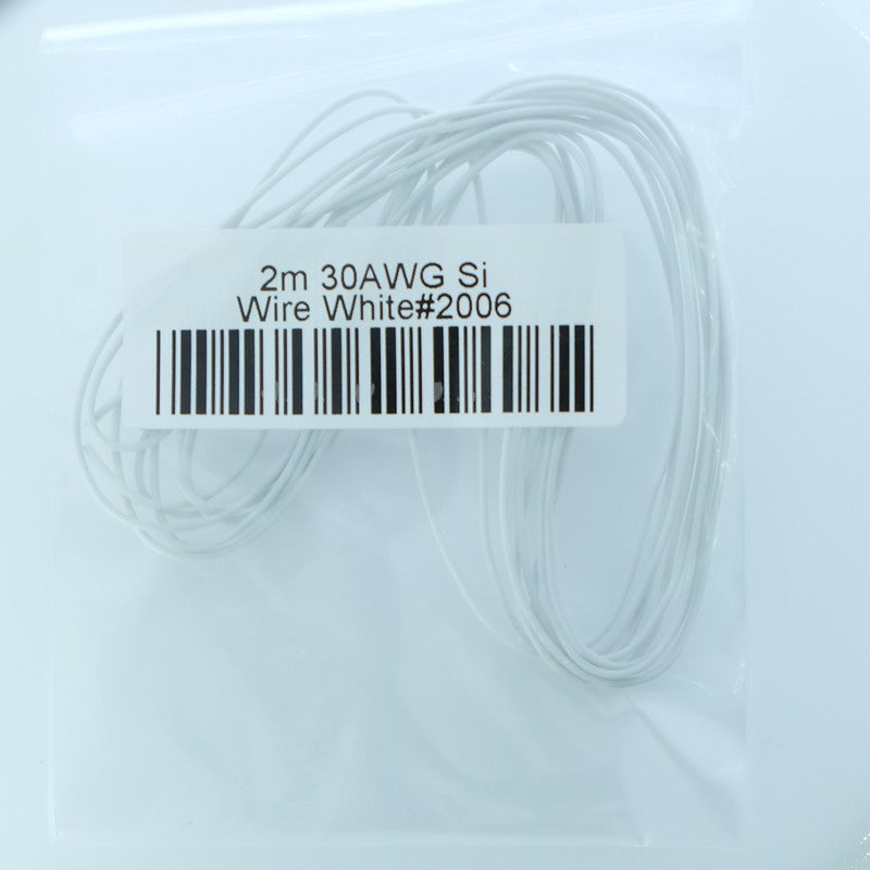 Fil de raccordement silicone 30AWG 600V 0.8mm 0.8A 2m blanc 2006 Adafruit - Distri-Compo