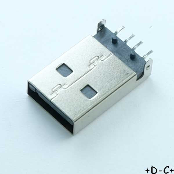Embase USB Type A mâle montage SMD Lumberg 2410-07