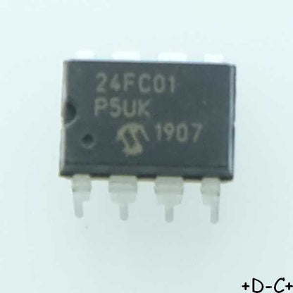 24FC01-I/P EEPROM Serial I2C 1Kbit 128x8 DIP-8 Microchip RoHS