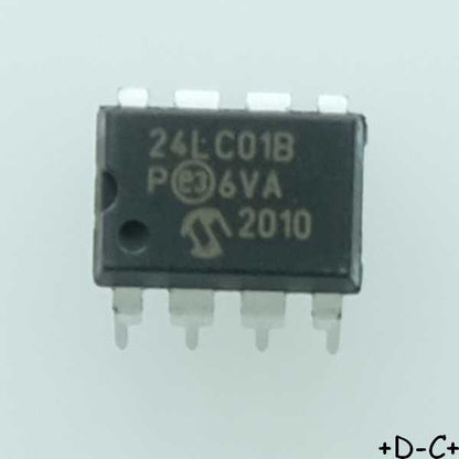24LC01B/P EEPROM I2C 1Kbit 128x8b 400kHz DIP-8 Microchip RoHS