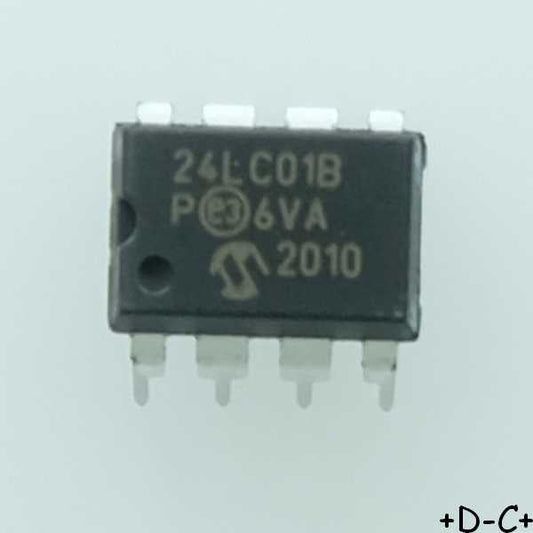 24LC01B/P EEPROM I2C 1Kbit 128x8b 400kHz DIP-8 Microchip RoHS