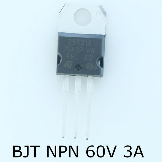 2ST31A Transistor BJT NPN 60V 3A 40W TO-220AB STM - Distri-Compo
