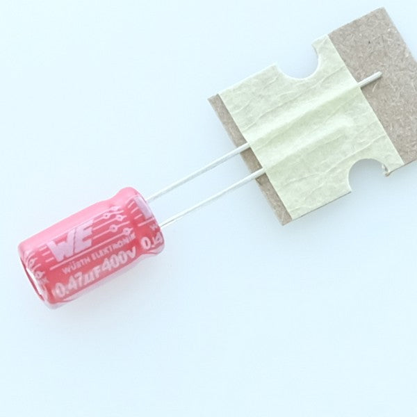 Condensateur 0.47µF 400V 6.3x11mm pas2.5 20% 105° 2000h WCAP-ATG5 Wurth