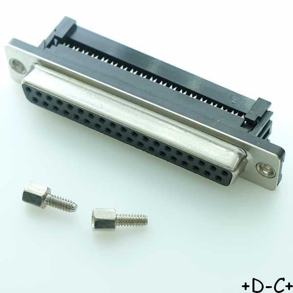 Connecteur D-SUB 37 broches femelle IDC à sertir 410F0-37-1-00 CnC Tech - Distri-Compo