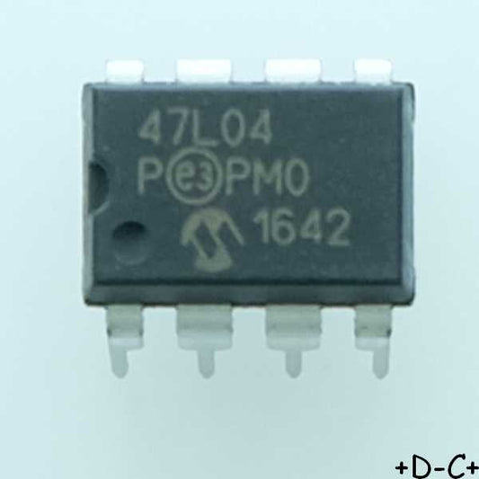 47L04-E/P 4Kbit SRAM with EEPROM Backup auto DIP-8 Microchip RoHS