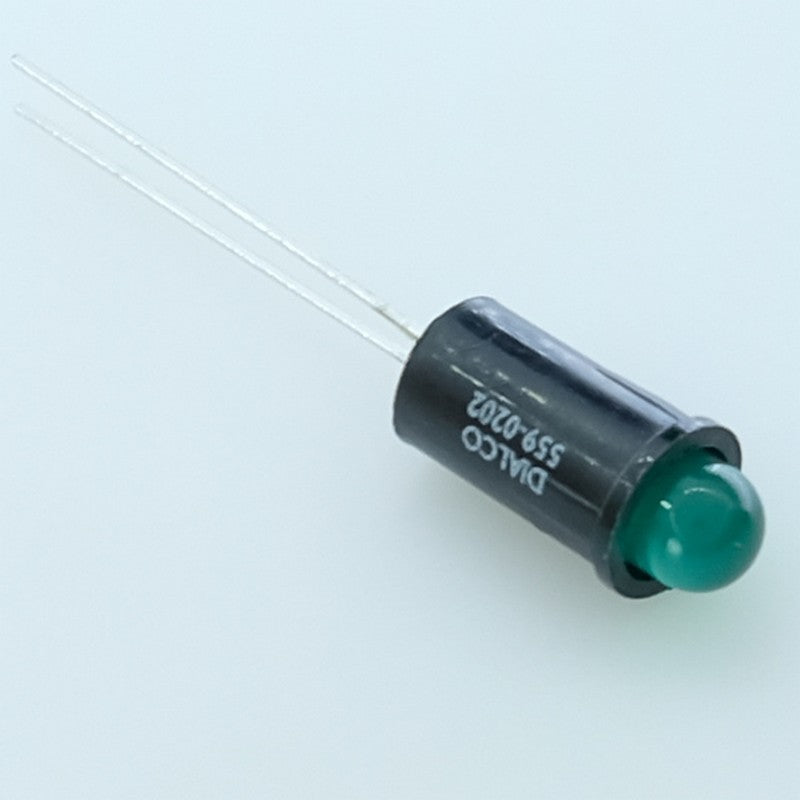 Indicateur LED 5mm vert 60° 5V 12mA montage panneau 559-0202-001F Dialight - Distri-Compo