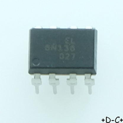 6N136 Photocoupler Transistor 1Mbit/s DIP-8 Everlight RoHS