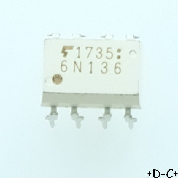 6N136 Optocoupleur DIP-8 sortie transistor Toshiba - Distri-Compo