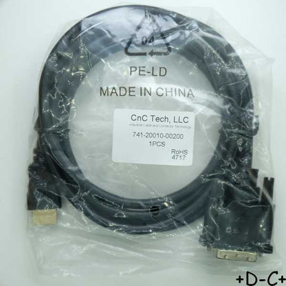 Cordon HDMI 19 pins mâle vers DVI-D 18+1 mâle 2m00 AWG28 741-20010 CNC