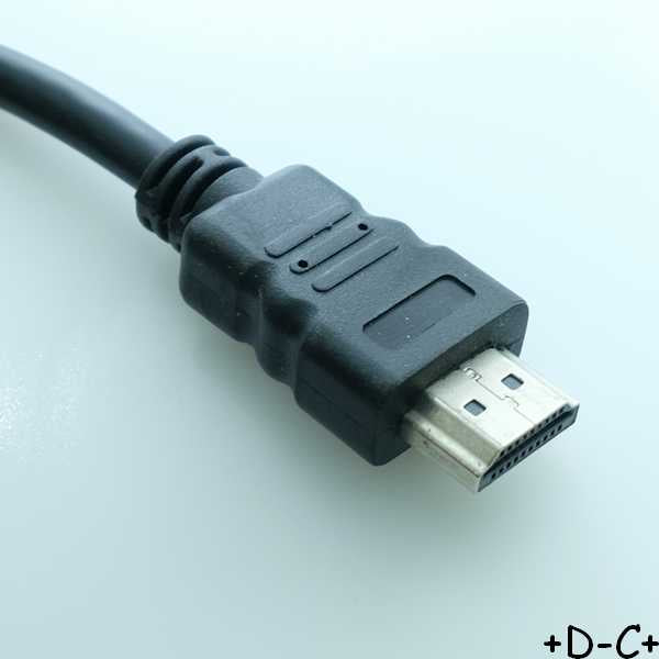 Cordon HDMI 19 pins mâle vers DVI-D 18+1 mâle 2m00 AWG28 741-20010 CNC - Distri-Compo