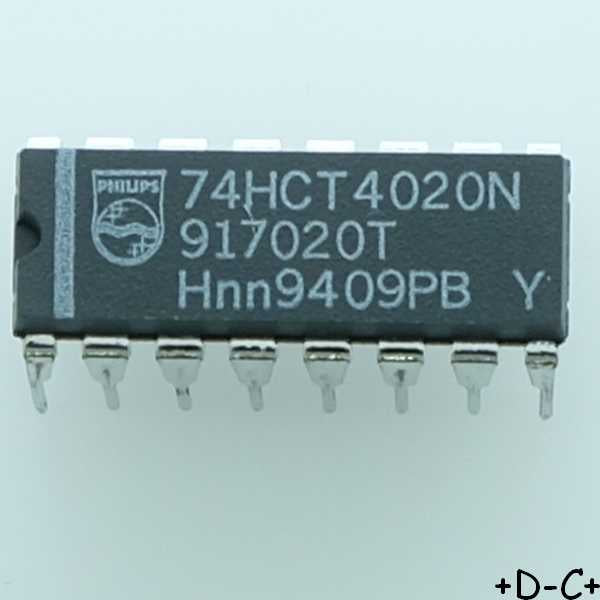 74HCT4020 14-Stage binary counter DIP-16 Philips