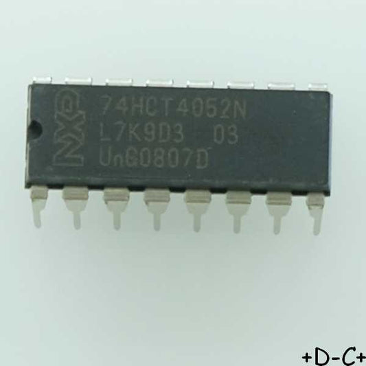 74HCT4052N Multiplex Demultiplex analogique double 4 canaux DIP-16 NXP