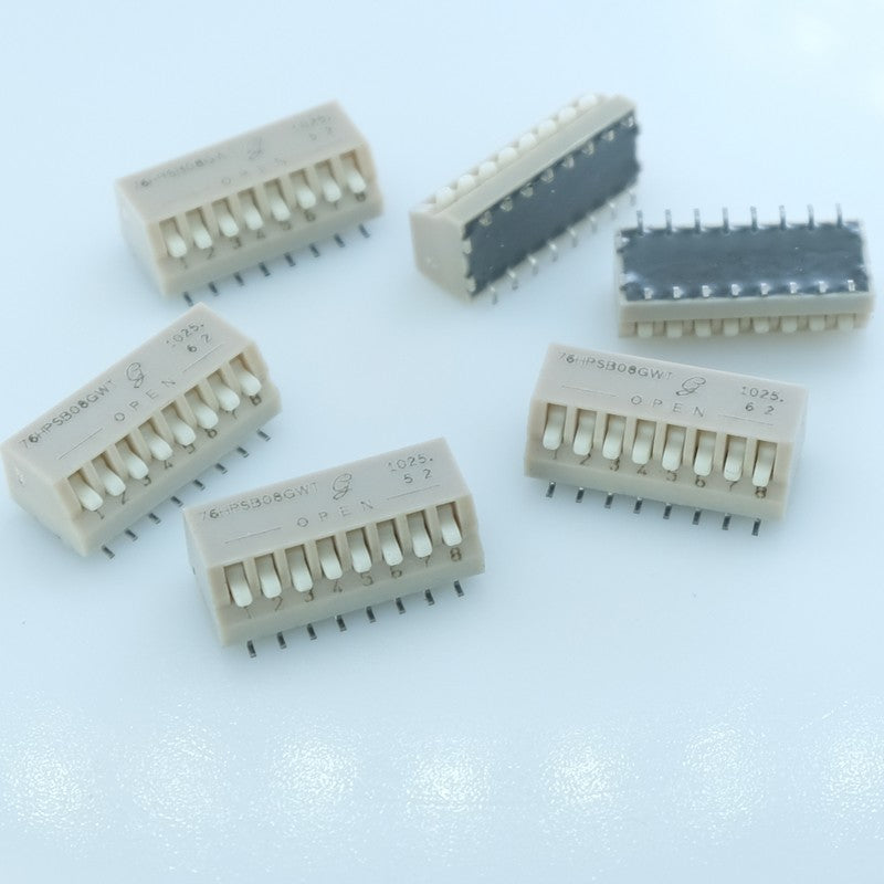 Dipswitch SMD piano 8 positions 90° Grayhill 76HPSB08GWT (lot de 6) - Distri-Compo