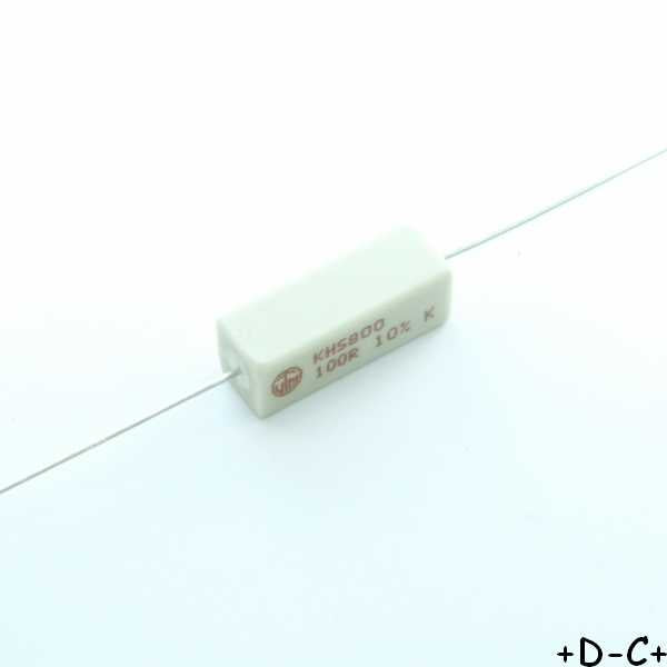Résistance 10ohm 7W axiale bobinee céramique Vitrohm - Distri-Compo