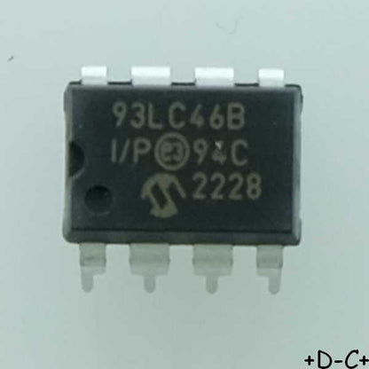 93LC46B-I/P EEPROM Microwire 1Kbit 64x16b 3MHz DIP-8 Microchip RoHS