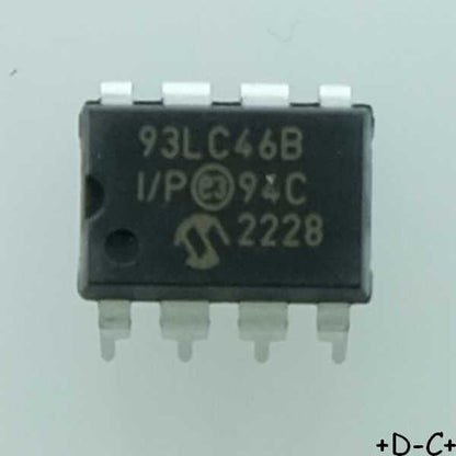 93LC46B-I/P EEPROM Microwire 1Kbit 64x16b 3MHz DIP-8 Microchip RoHS