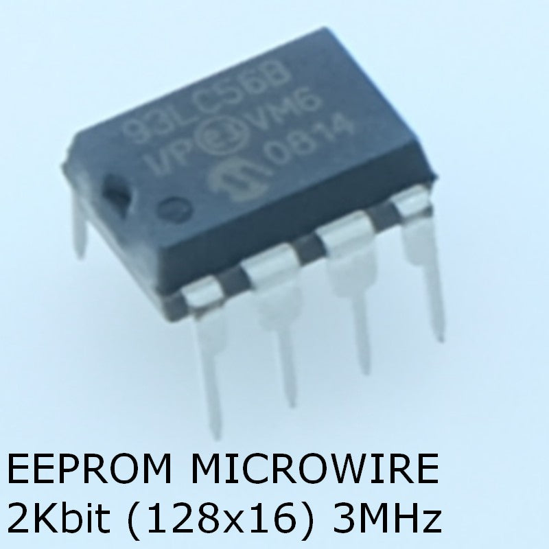93LC56B-I/P EEPROM Microwire 2Kbit 128x16b 3MHz DIP-8 Microchip