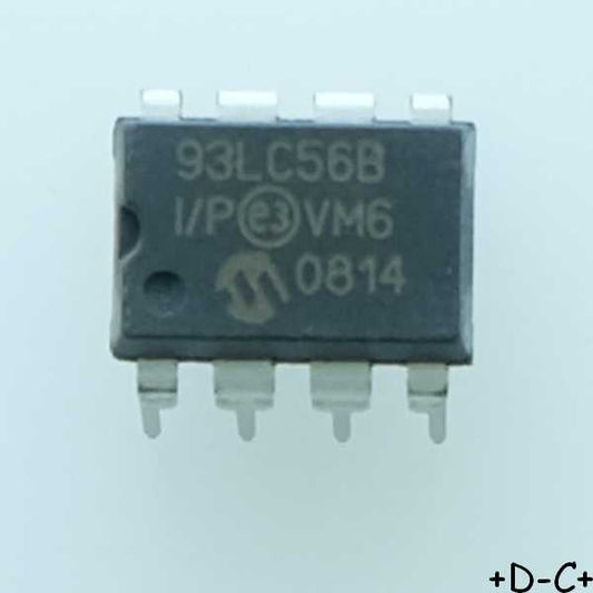 93LC56B-I/P Eeprom Microwire 2Kbit 128x16b 3MHz DIP-8 Microchip RoHS