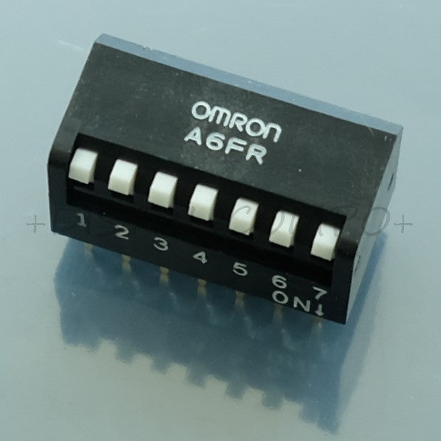 Dipswitch 7 positions piano SPST 25mA 24VDC 2.54mm A6FR-7101 Omron