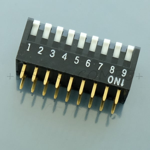 Dipswitch 9 positions piano SPST 25mA 24VDC 2.54mm A6FR-9101 Omron