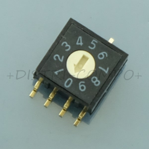 Commutateur rotatif 10 positions SMD 25mA 24VDC BCD A6RS-101RF Omron