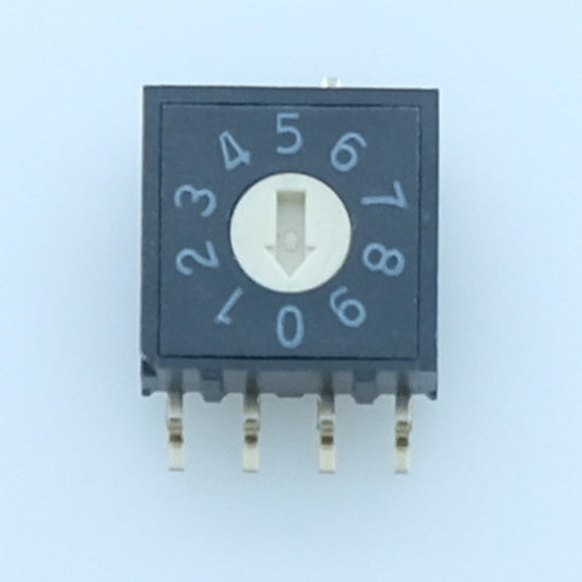 Commutateur rotatif 10 positions SMD 25mA 24VDC BCD A6RS-101RF Omron - Distri-Compo