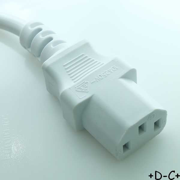 Cordon alimentation blanc longueur 2m00 3x0.75mm² - Distri-Compo