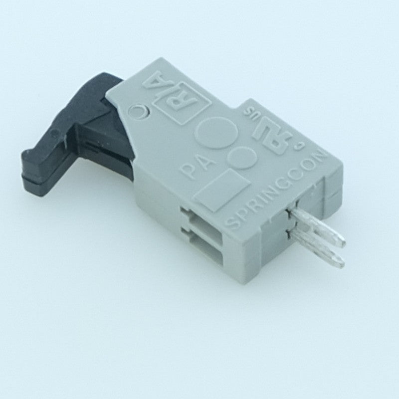 Bornier fil à carte 2 voies pas2.5 28AWG 0.5mm² verrou poussoir AST021 Metz Conn