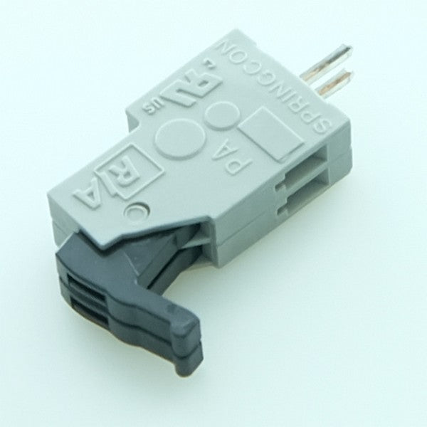 Bornier fil à carte 2 voies pas2.5 28AWG 0.5mm² verrou poussoir AST021 Metz Conn