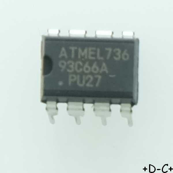 93C66A Eeprom 4Kbit 512Kx8 Microwire 3MHz DIP-8 Atmel