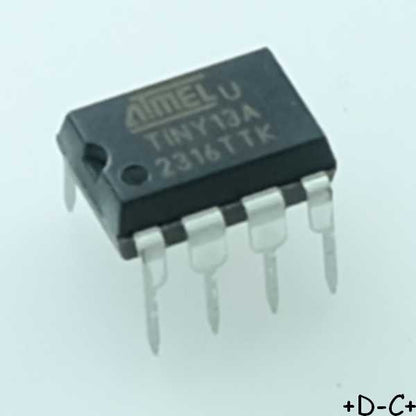 ATTINY13A-PU MCU 8-bit AVR RISC 1KB Flash DIP-8 Microchip RoHS
