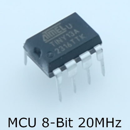 ATTINY13A-PU MCU 8-bit AVR RISC 1KB Flash DIP-8 Microchip