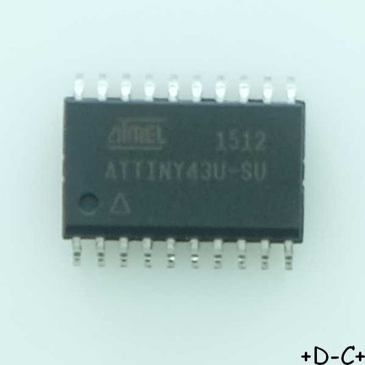 ATTINY43U-SU MCU 8-bit AVR RISC 4KB Flash SOIC-20 Micorchip RoHS