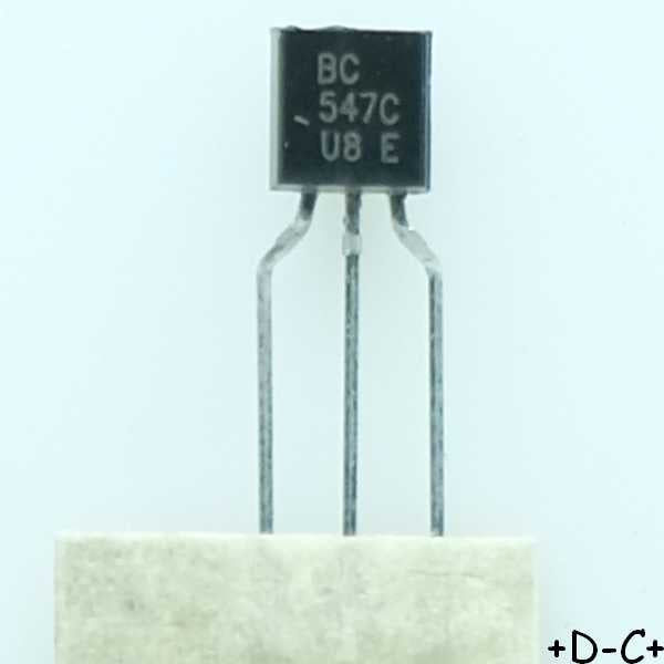 BC547C Transistor NPN 45V 100mA TO-92 Diotec - Distri-Compo