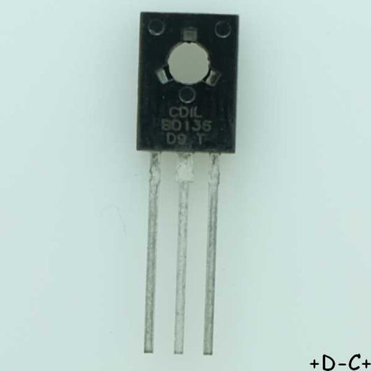 BD136 Transistor PNP 45V 1.5A TO-126 CDIL RoHS