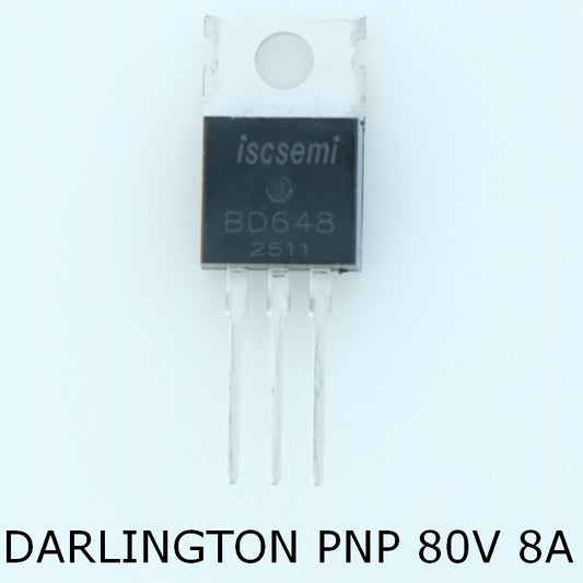 BD648 Transitor Darlington PNP 80V 8A 62.5W TO-220 Inchange