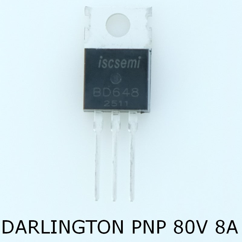 BD648 Transitor Darlington PNP 80V 8A 62.5W TO-220 Inchange